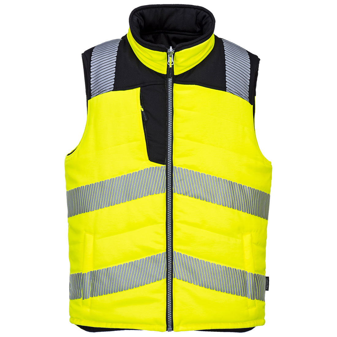 PW374 - PW3 Hi-Vis Reversible Bodywarmer Vest Yellow/Black