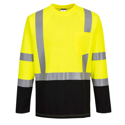 Hi-Vis Contrast Pocket T-Shirt L/S