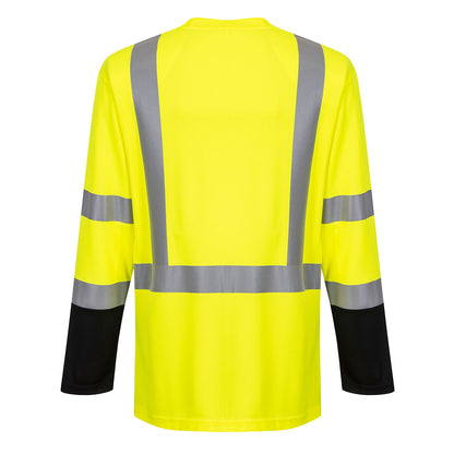 Hi-Vis Contrast Pocket T-Shirt L/S