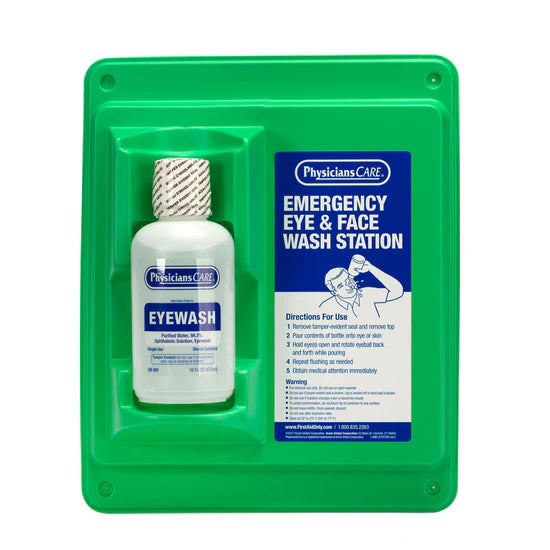 PhysiciansCare Eyewash Station, Single 16 oz. Screw Cap Bottle