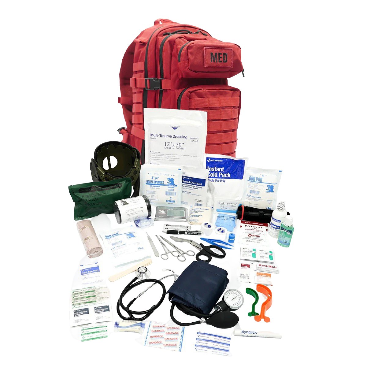 Tactical Trauma Advanced Backpack with Bleeding Control - Red